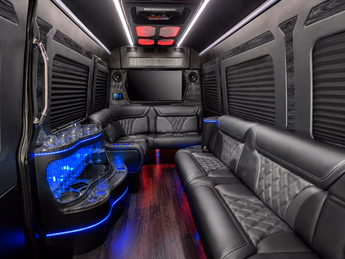 broken arrow 30 passenger party bus interior