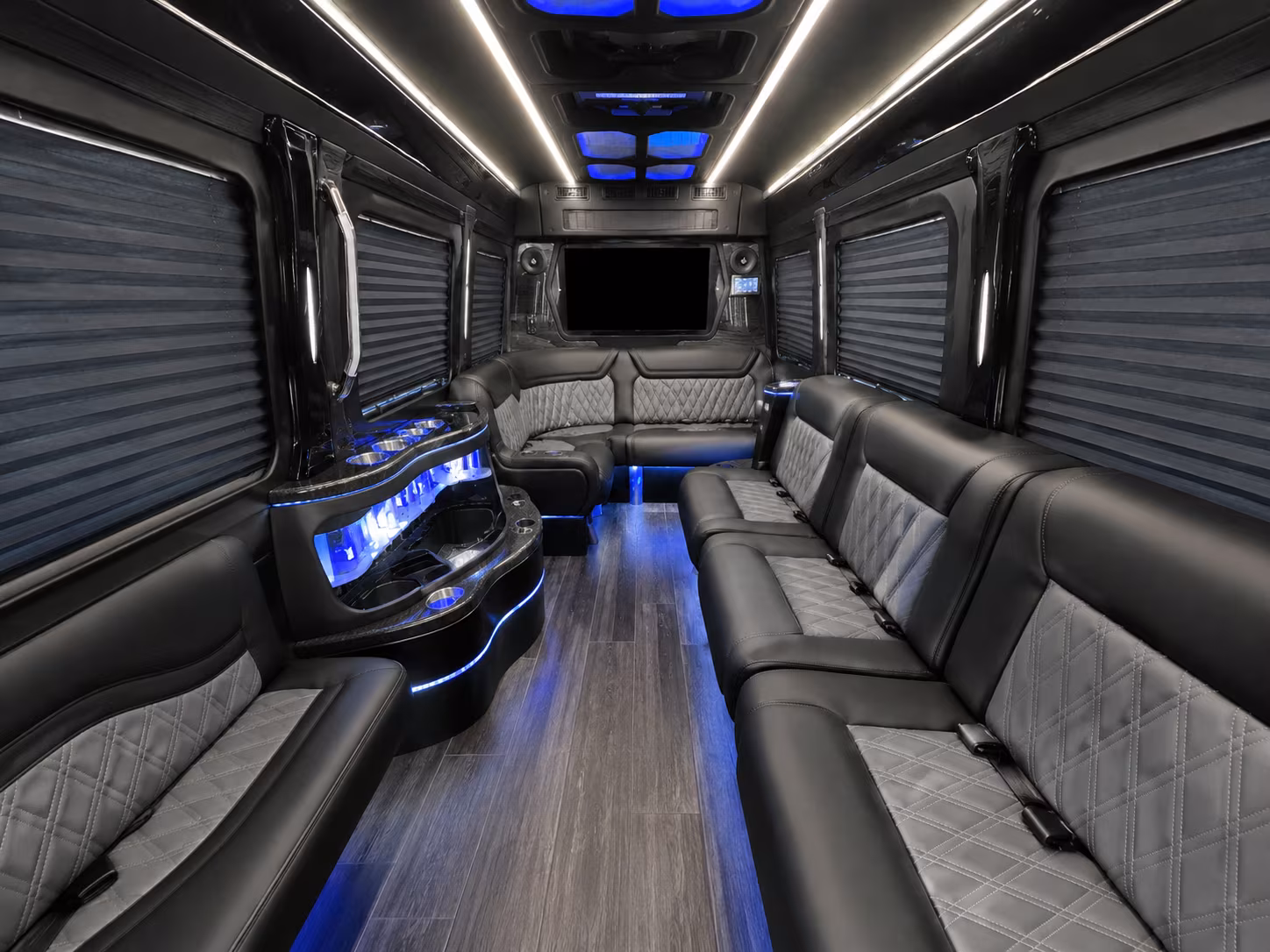 broken arrow 50 passenger party bus interior