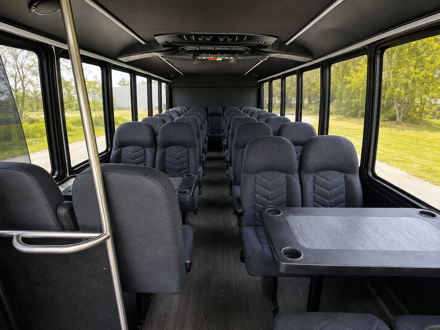 rogers charter bus rentals for airport transfers